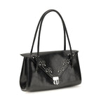Black Calf Leather Bos Taurus Shoulder Bag