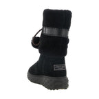 Black Lamb Leather Flat Boots