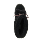 Black Lamb Leather Flat Boots