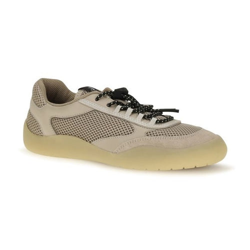 Beige Calf Leather Bos Taurus Athletic Sneakers