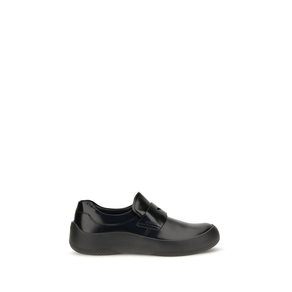 Black Calf Leather Bos Taurus Slip-On Loafers