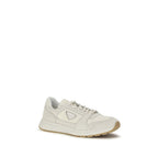Beige Calf Leather Bos Taurus Athletic Sneakers