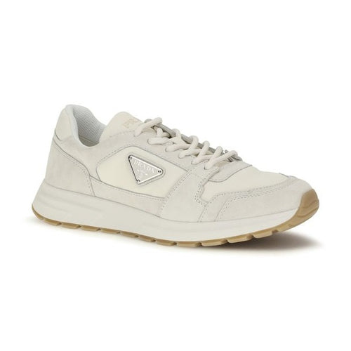 Beige Calf Leather Bos Taurus Athletic Sneakers