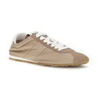 Beige Calf Leather Bos Taurus Low Top Sneakers
