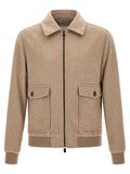 Beige Wool Full-Length Jacket
