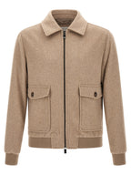Beige Wool Full-Length Jacket