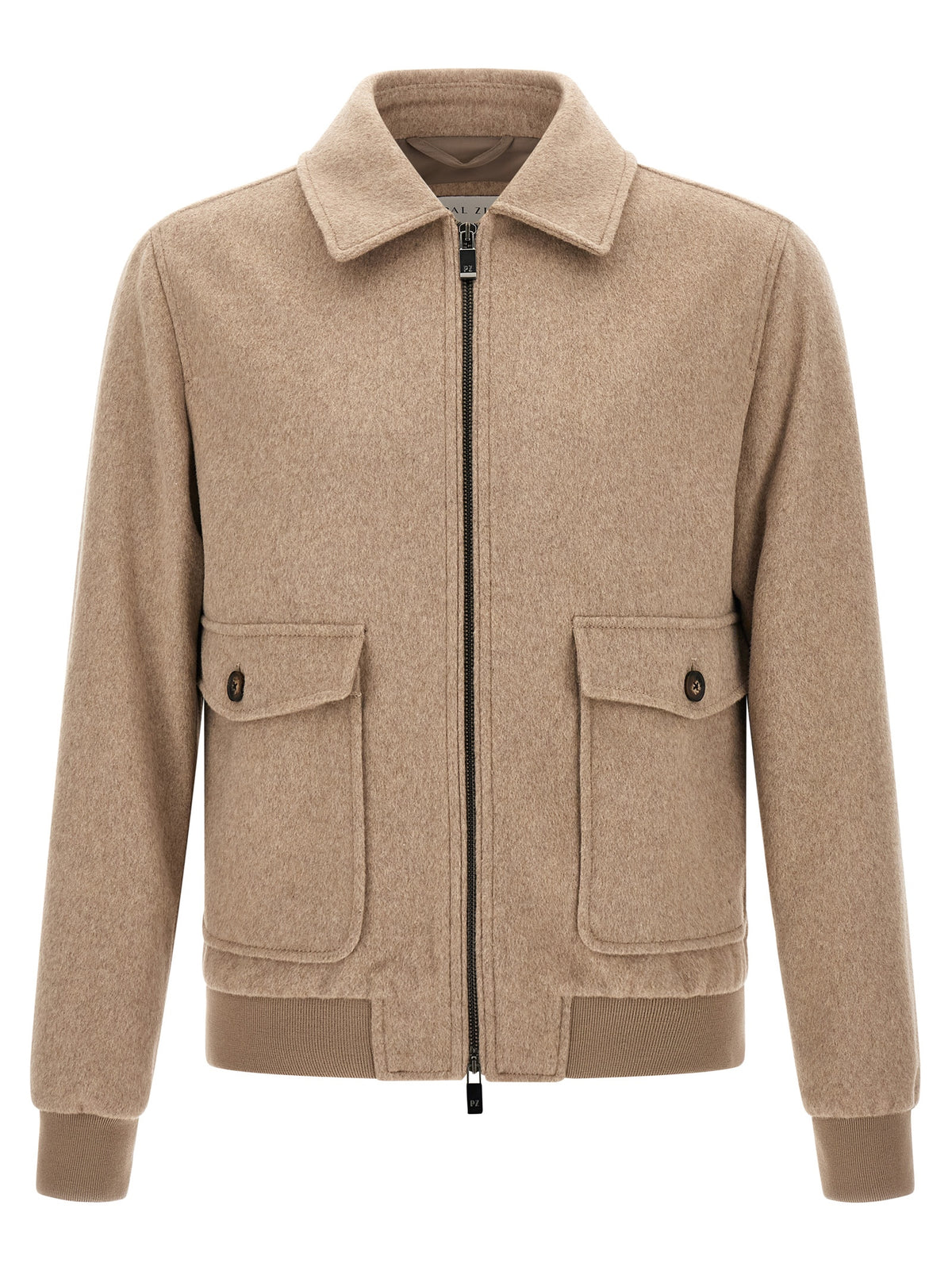 Beige Wool Full-Length Jacket