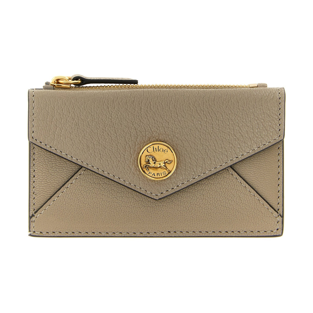 Beige Goatskin Cardholder