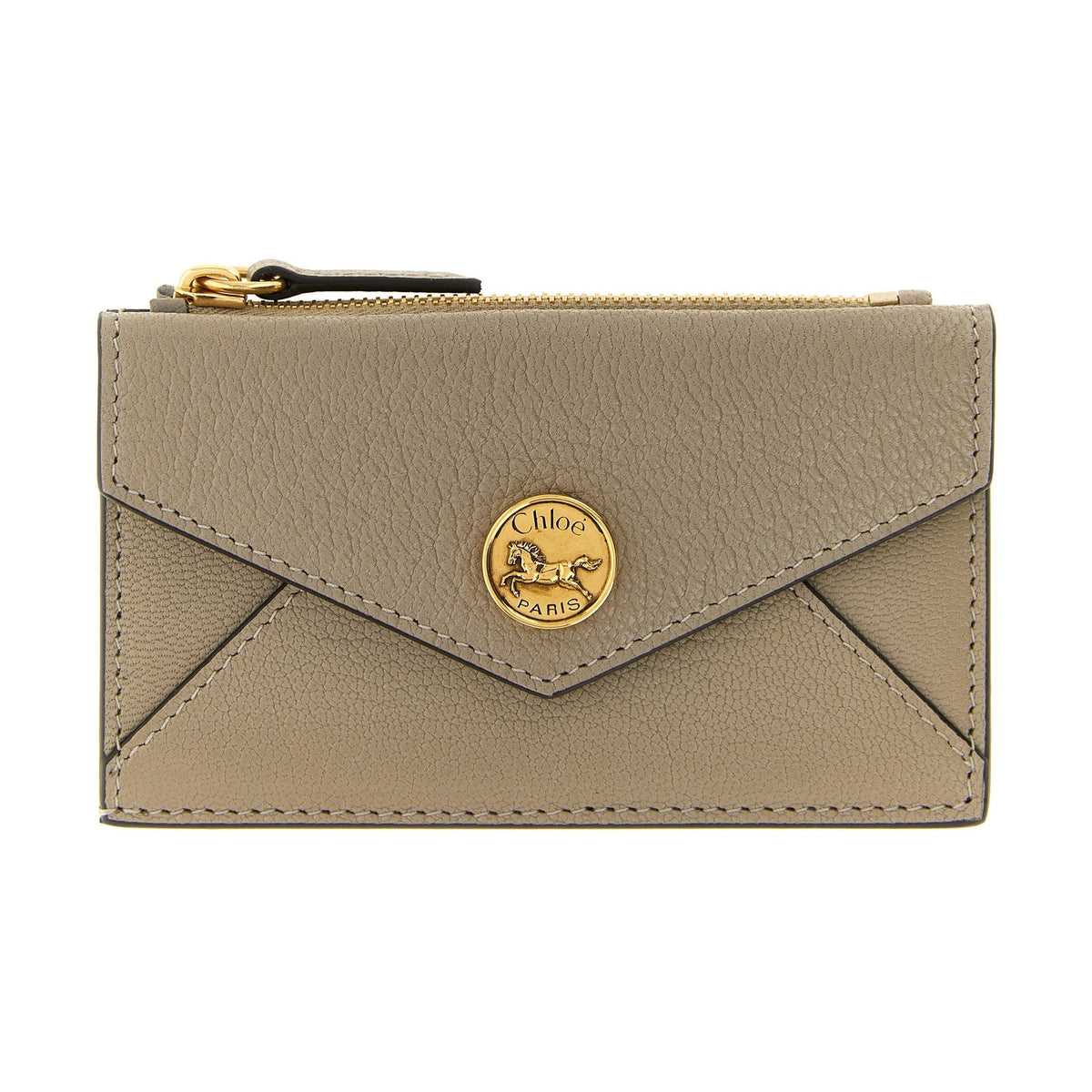 Beige Goatskin Cardholder