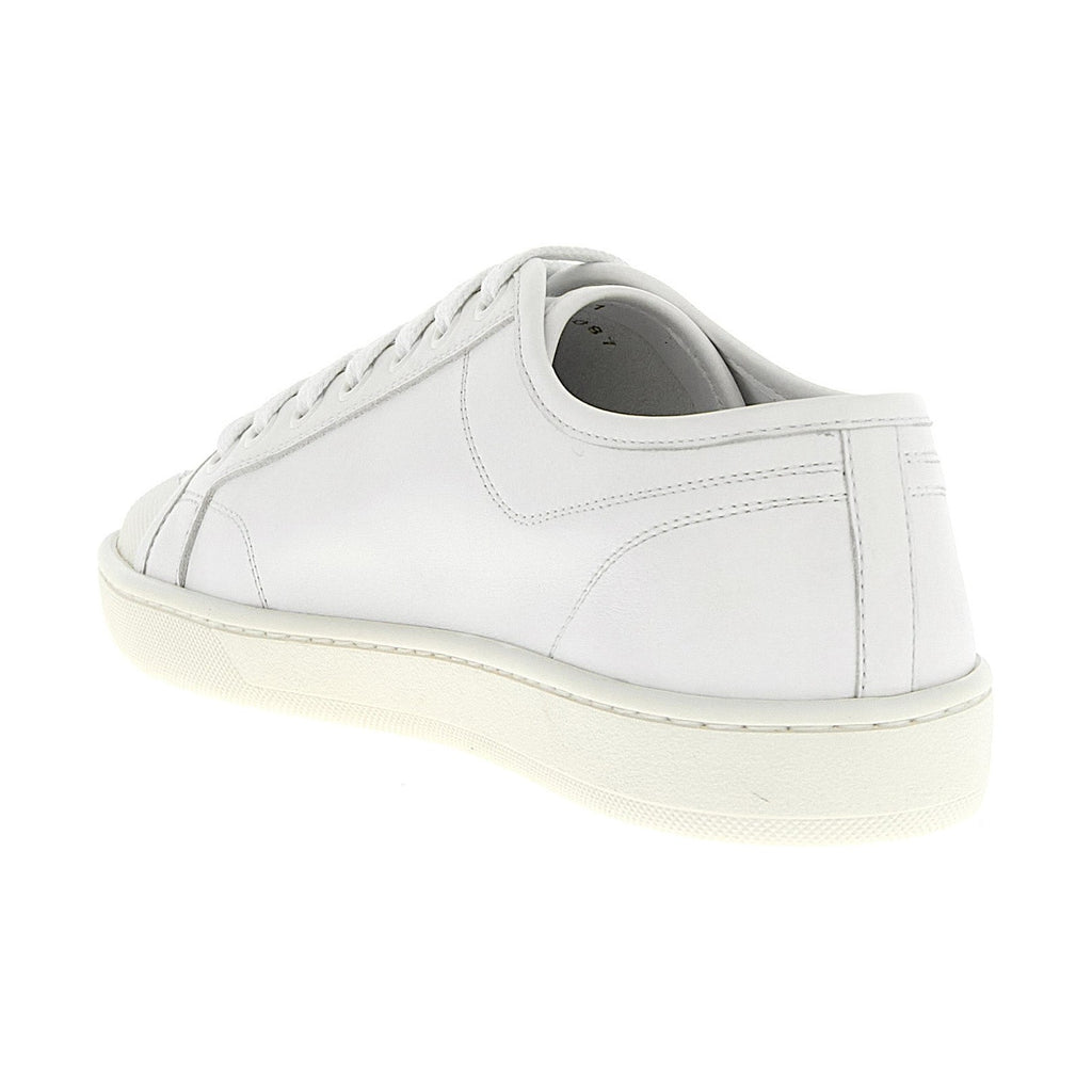 White Calfskin Low Top Sneakers