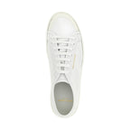 White Calfskin Low Top Sneakers