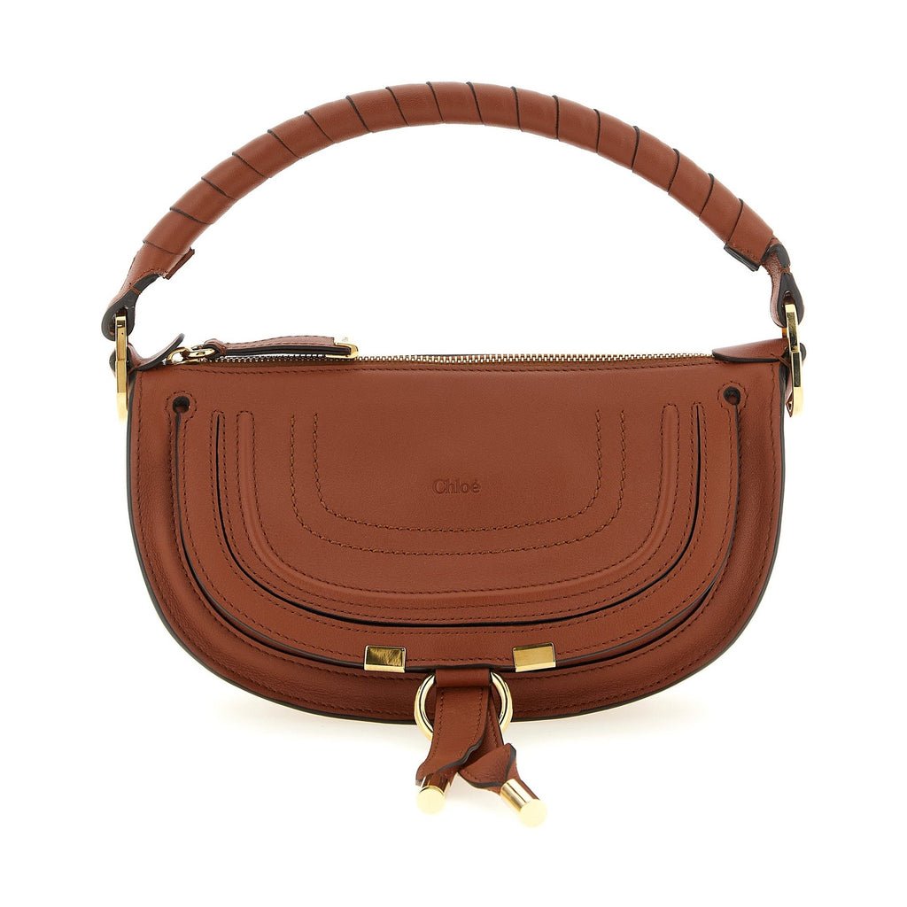 Brown Calfskin Shoulder Bag