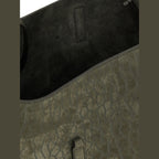 Gray Lamb Leather Shoulder Bag
