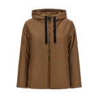 Brown Polyester Full-Length Jacket