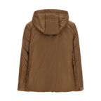 Brown Polyester Full-Length Jacket