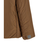 Brown Polyester Full-Length Jacket