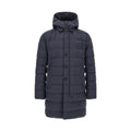 Blue Polyester Full-Length Jacket