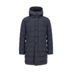 Blue Polyester Full-Length Jacket