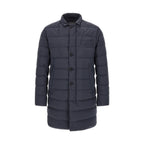 Blue Polyester Full-Length Jacket