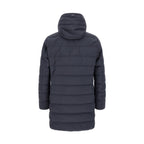 Blue Polyester Full-Length Jacket