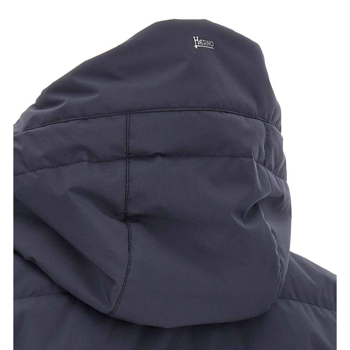 Blue Polyester Full-Length Jacket