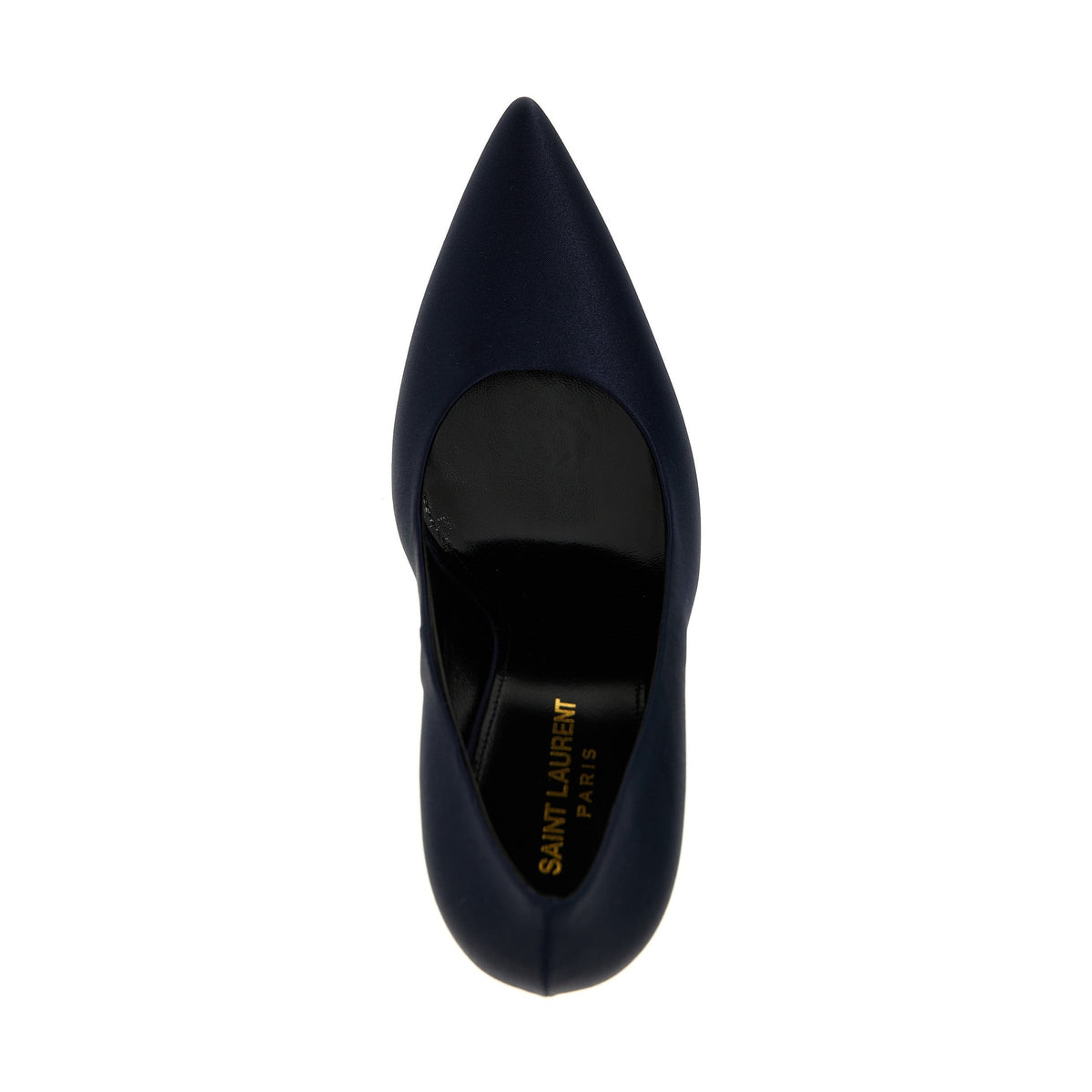 Blue Polyester High Heel Pumps