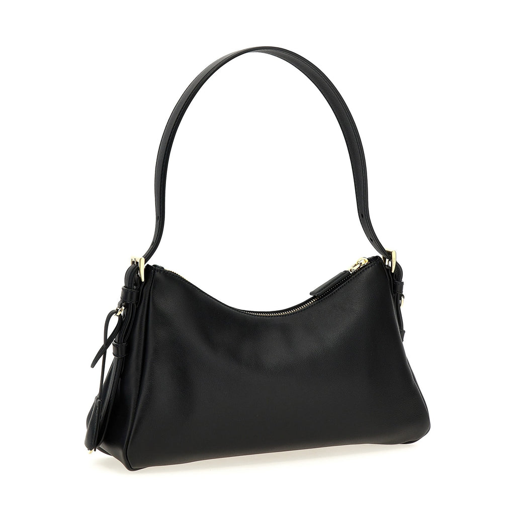 Black Calfskin Shoulder Bag