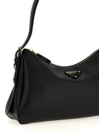 Black Calfskin Shoulder Bag