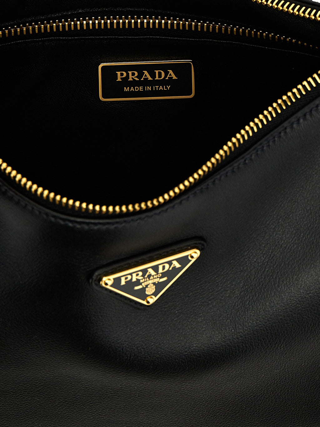 Black Calfskin Shoulder Bag