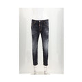 Black Cotton Skinny Jeans