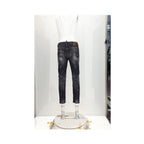 Black Cotton Skinny Jeans
