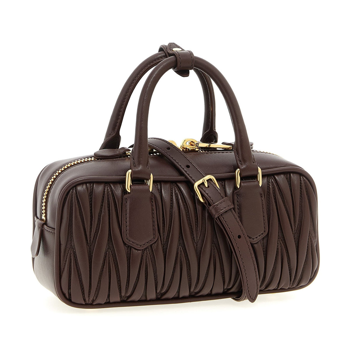 Brown Lamb Leather Handbag