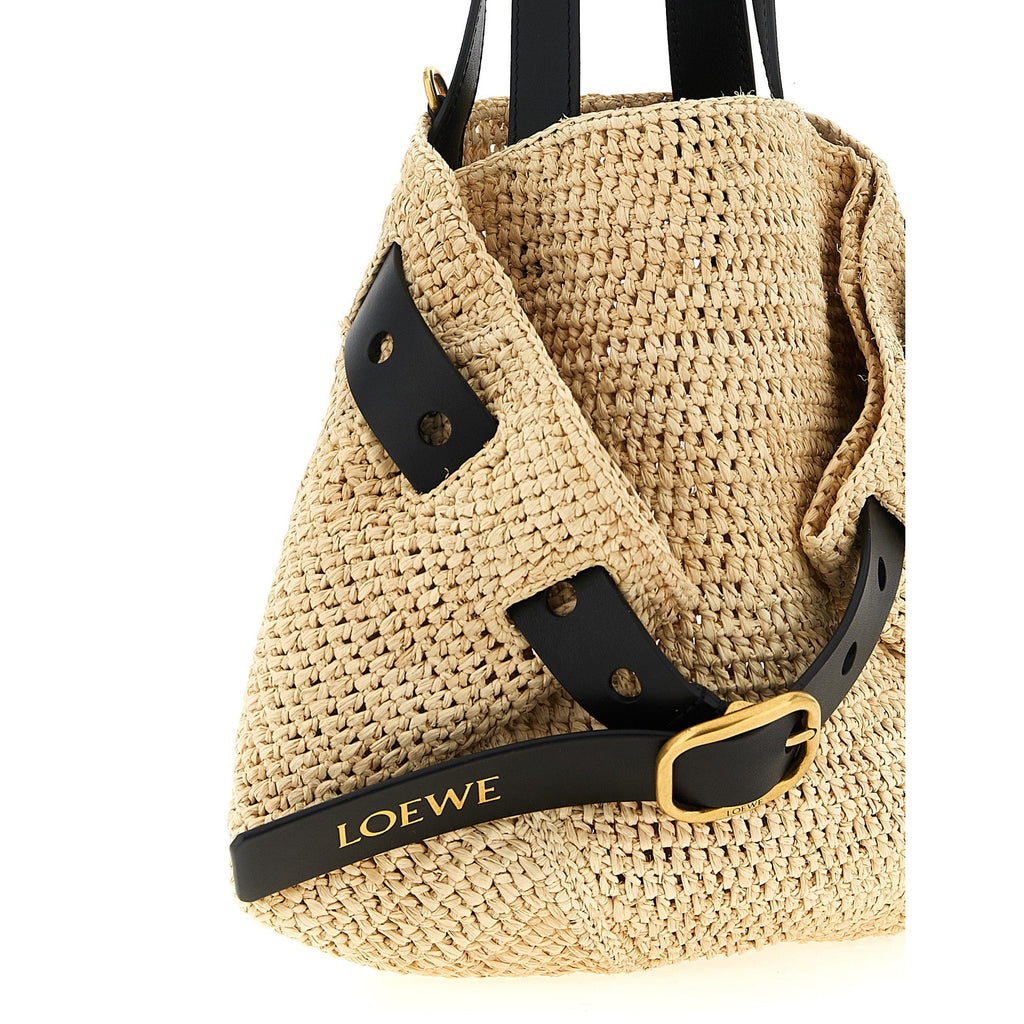 Beige Raffia Tote Bag