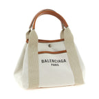 Beige Leather Tote Bag