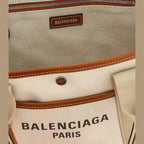 Beige Leather Tote Bag