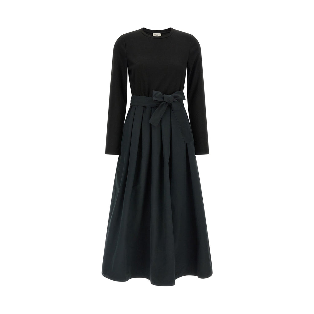 Black Viscose Long Dress