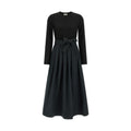 Black Viscose Long Dress