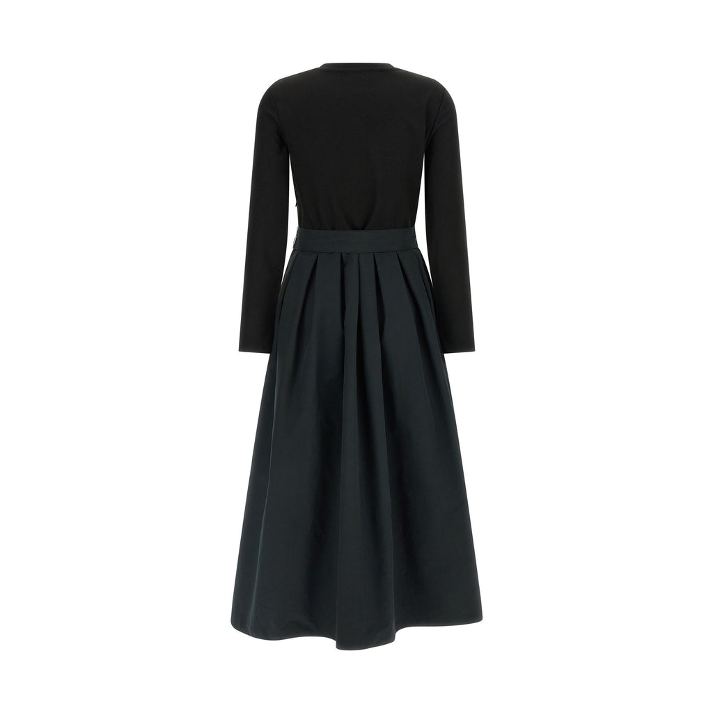 Black Viscose Long Dress