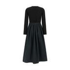 Black Viscose Long Dress