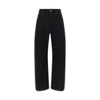 Black Cotton High-Waisted Jean