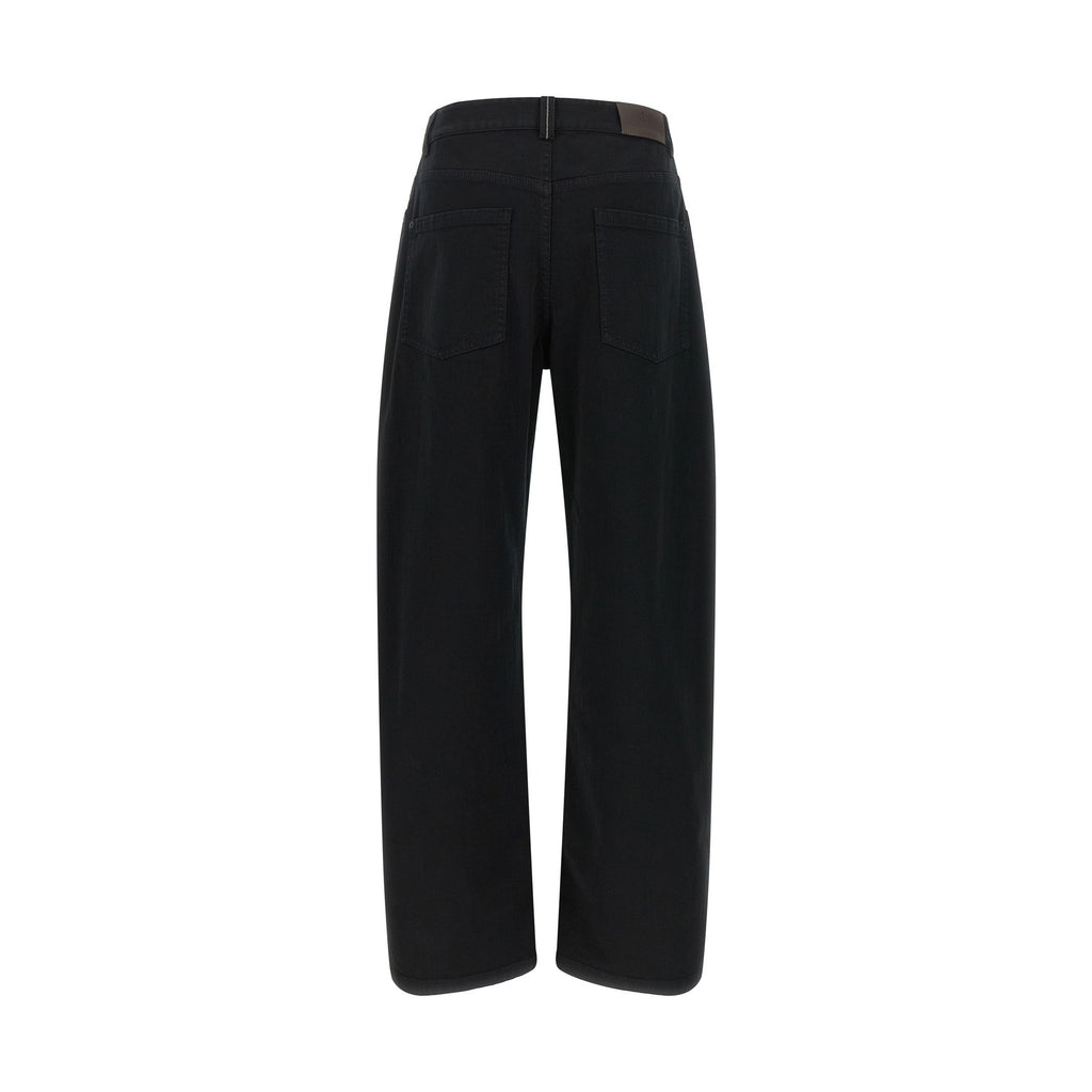 Black Cotton High-Waisted Jean