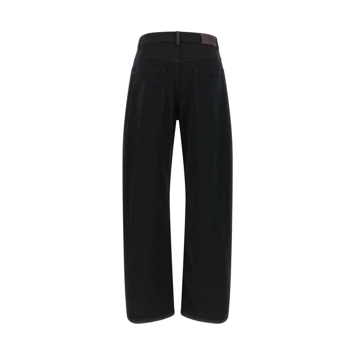 Black Cotton High-Waisted Jean