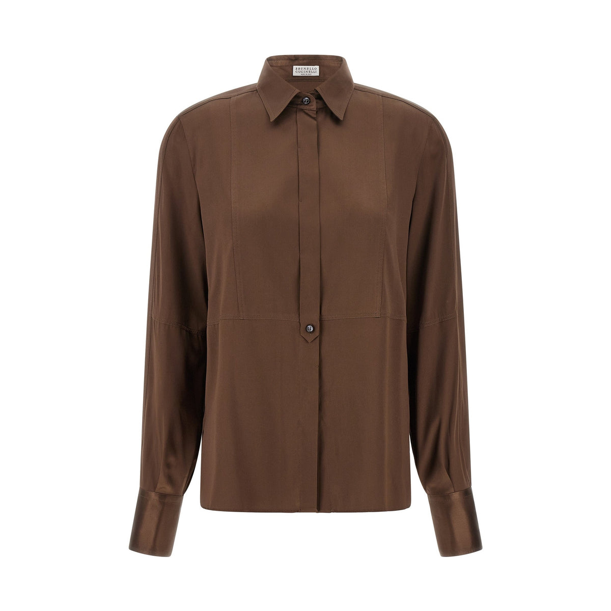 Brown Silk Blouse