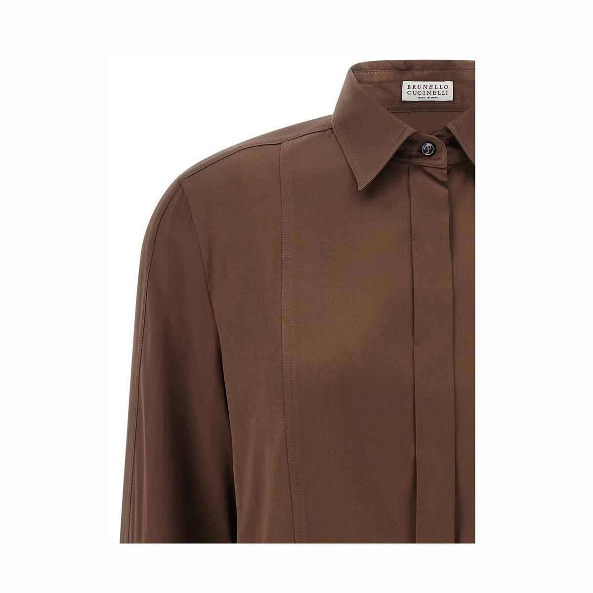 Brown Silk Blouse