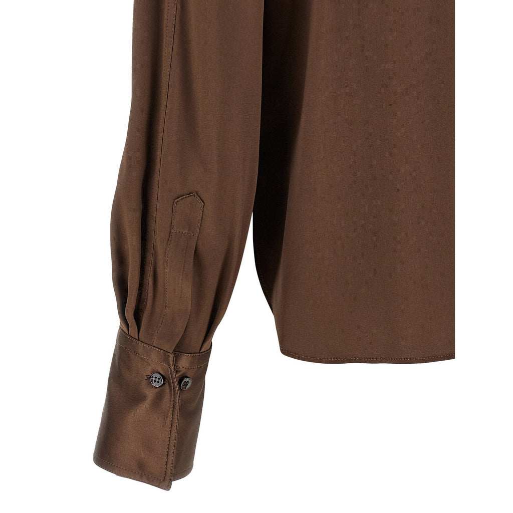 Brown Silk Blouse
