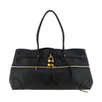 Black Lamb Leather Shoulder Bag