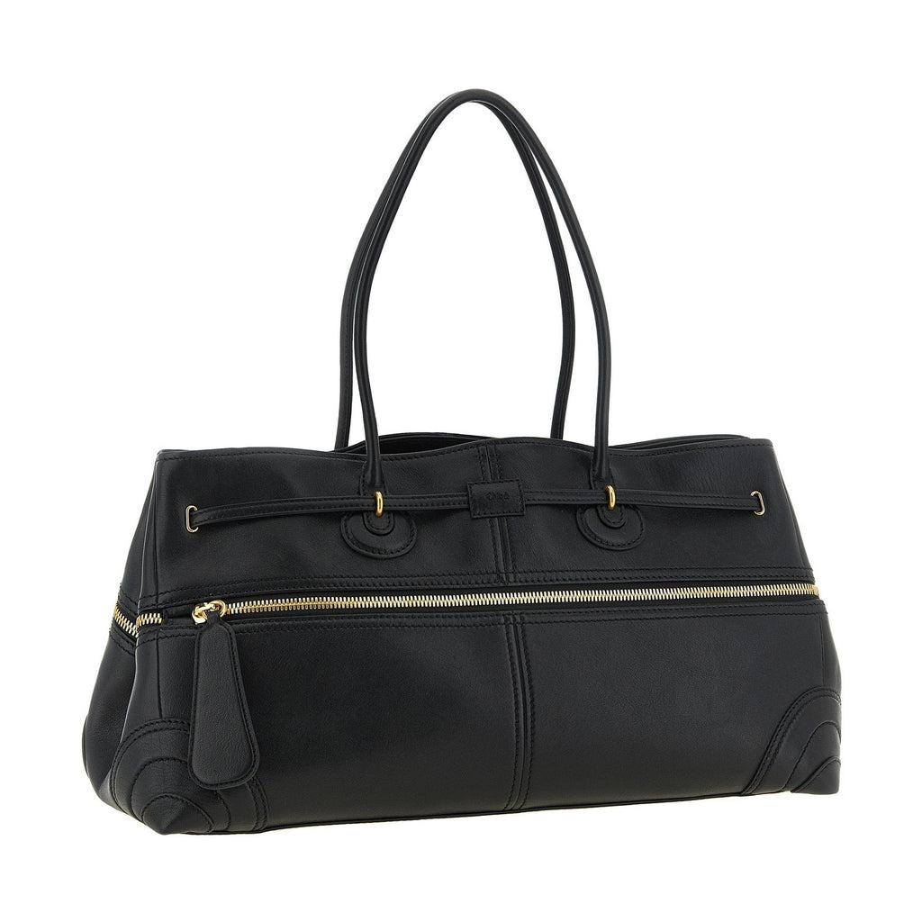 Black Lamb Leather Shoulder Bag