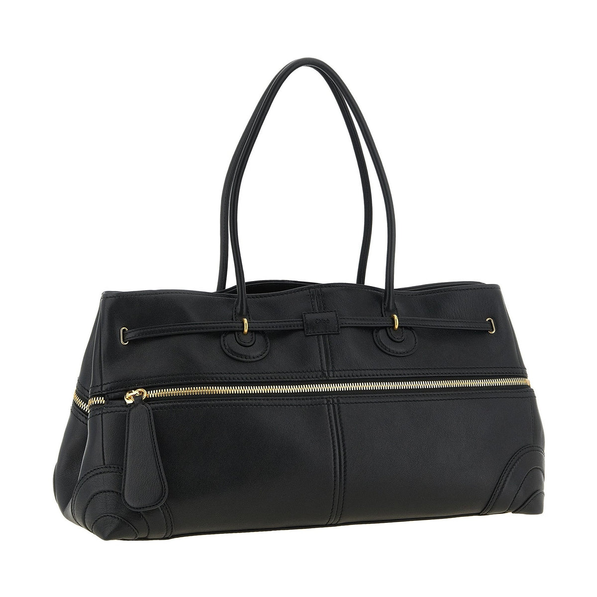 Black Lamb Leather Shoulder Bag