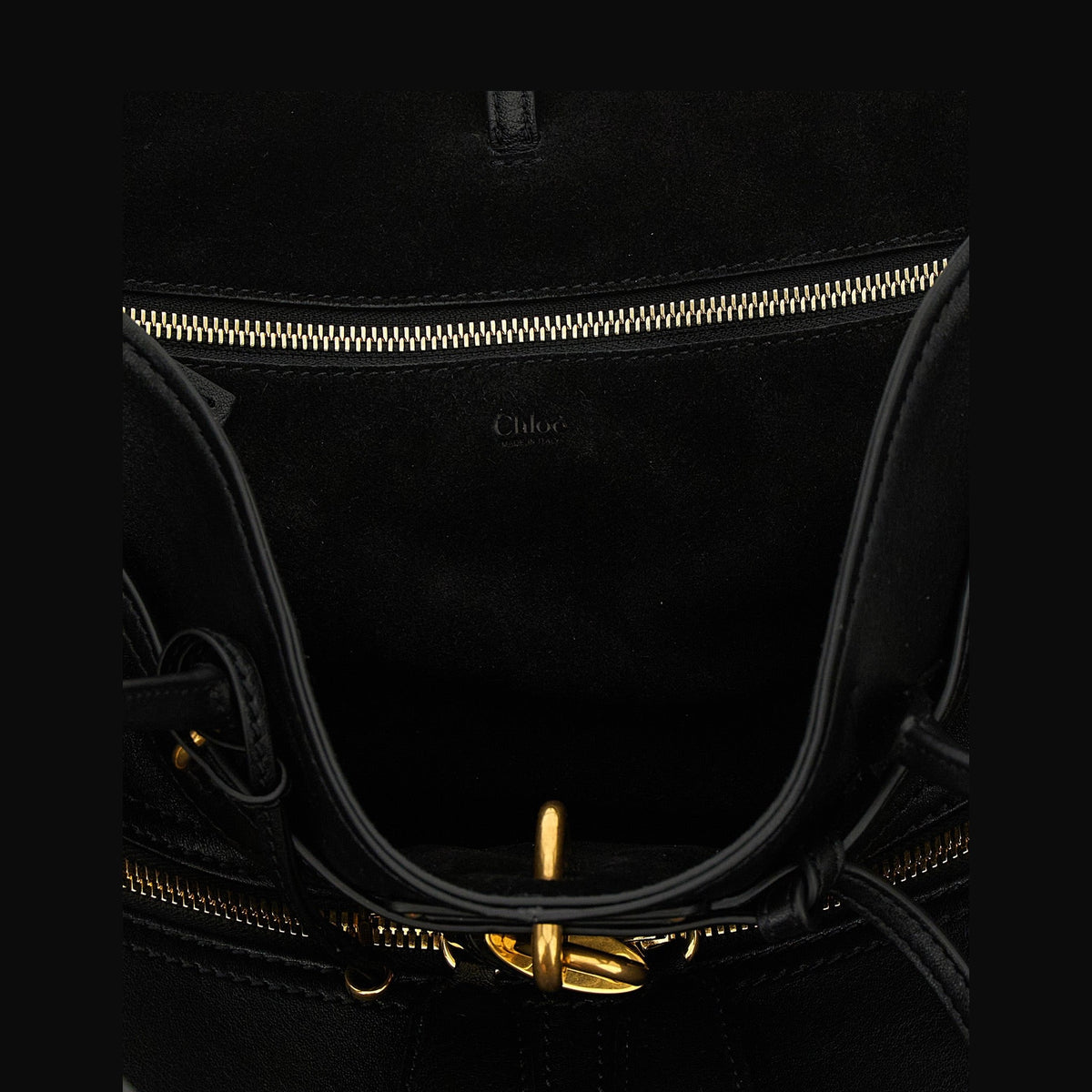 Black Lamb Leather Shoulder Bag