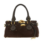 Brown Calfskin Shoulder Bag